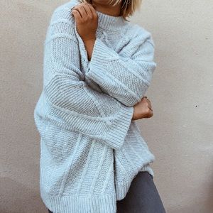 Chunky Soft Blue Knit